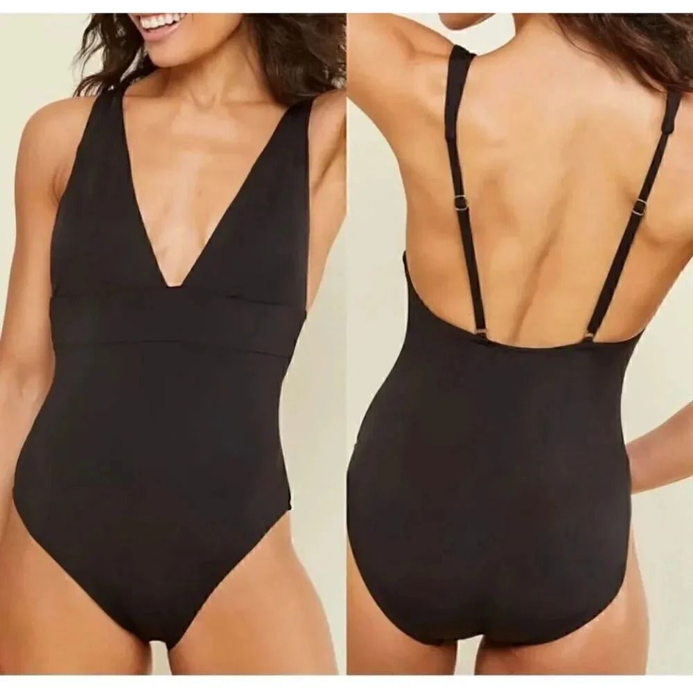 Andie The Sardinia One-Piece Adjustable Straps Black SZ M #1442